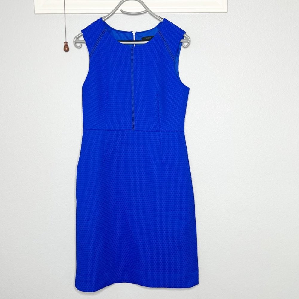 J. CREW NWOT Portfolio Sheath Dress Blue 8